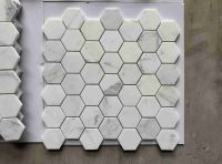 Hexagon Calacatta White Honed 2 x 2 11.75 x 12